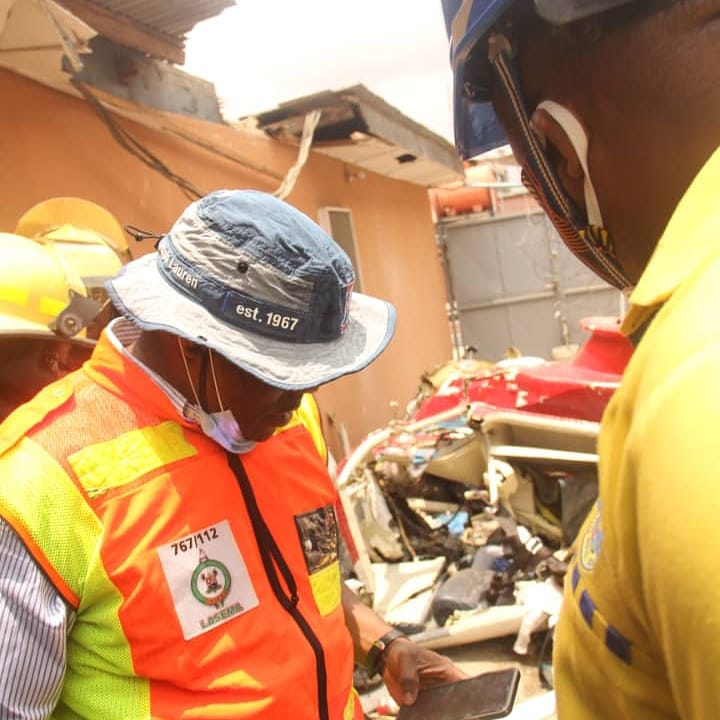 Helicopter Crash At 16A Salvation Road Opebi, Lagos