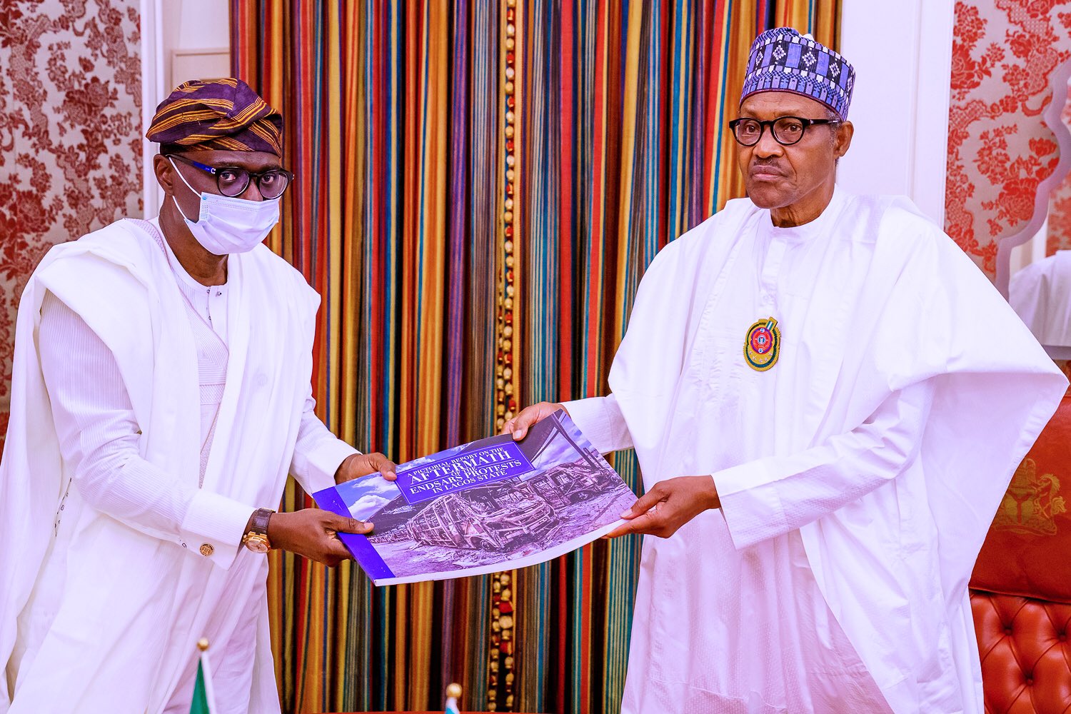 #ENDSARS: Again Sanwo-Olu Meets Buhari In Aso Rock, Submits 
