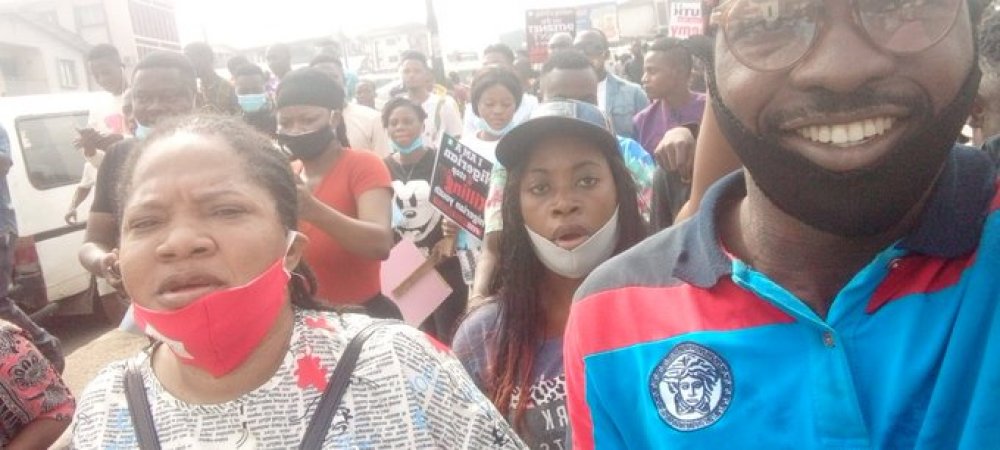 Videos:  Toyin Abraham Joins #EndSars Protest In Ibadan
