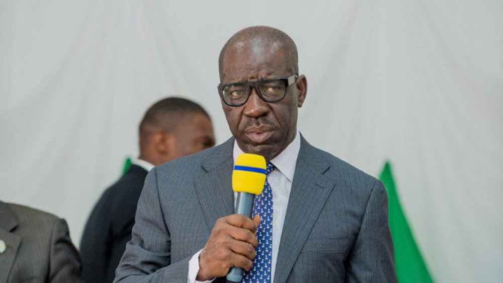 Video: Obaseki's Security Aide Collapses Behind Him As He De