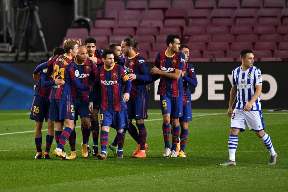 La Liga: Barcelona Defeat Leader, Real Sociedad 2-1, Title R