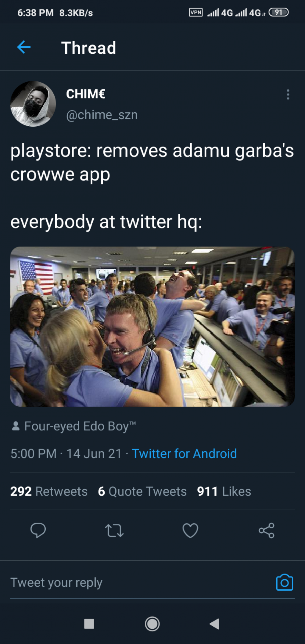 Crowwe tweet