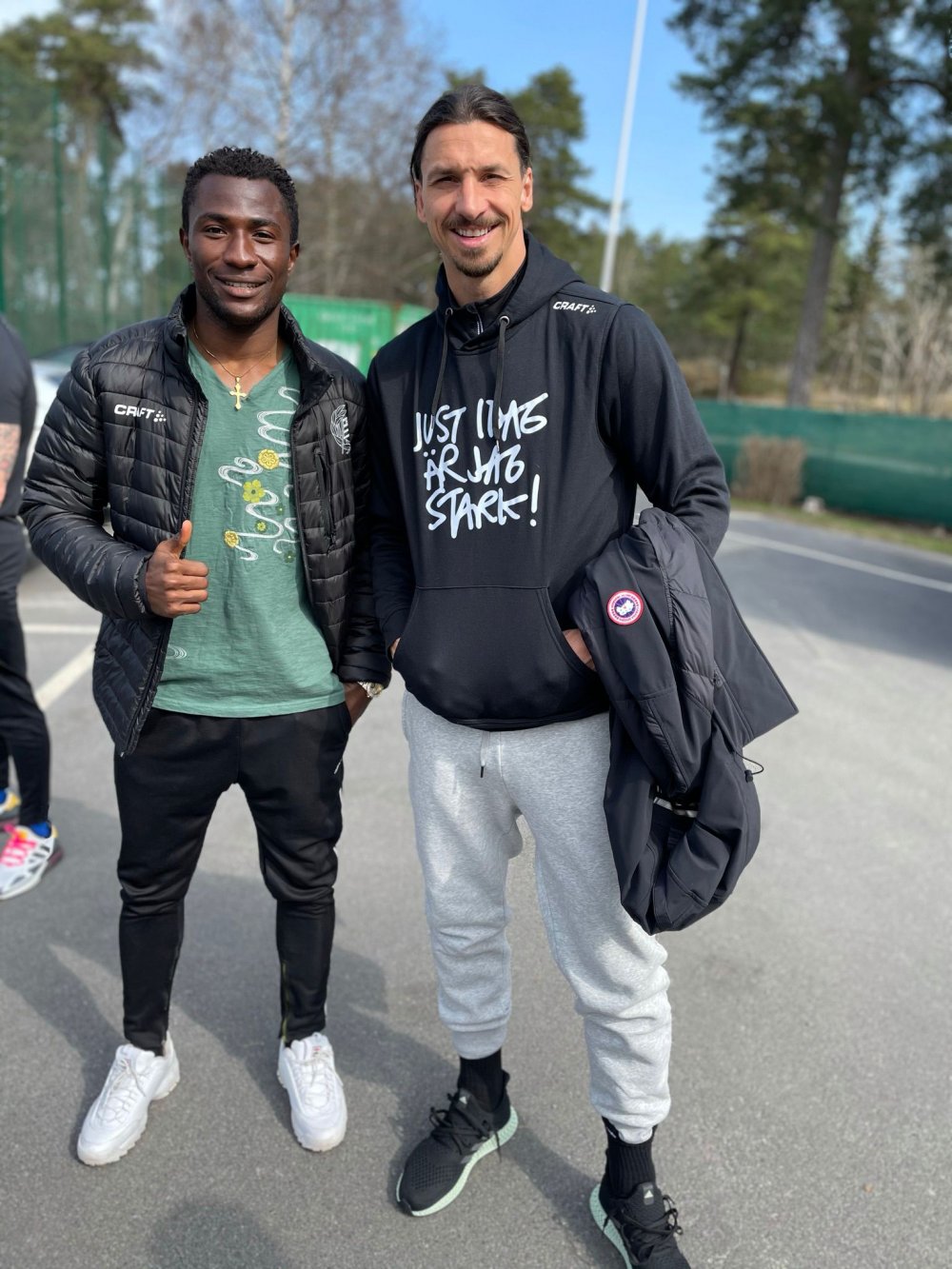 Nigerian player with Ibrahimovic