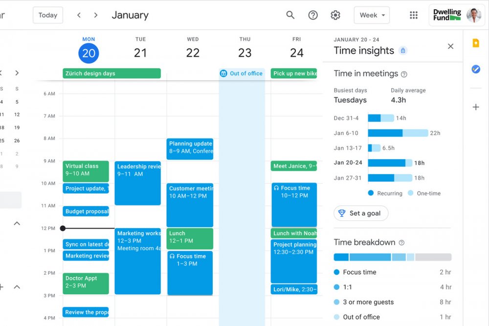 Google Calendar New ‘Time Insight’ Breaks Down Work Time